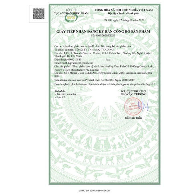 Dầu cá Omega 3 Healthy Care 1000mg lọ 400 viên