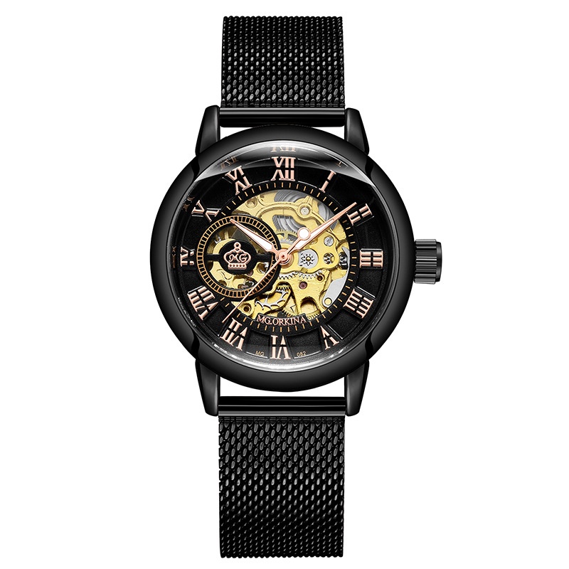 Đồng Hồ Cơ Dây Thép Phong Cách Hàn Quốc Cho Nữ