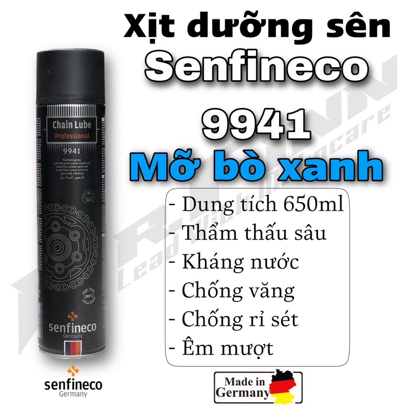 Dưỡng sên cao cấp Senfineco nhập khẩu Đức - Bảo vệ sên lâu dài và chống văng