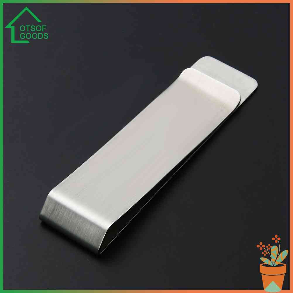 ✿ lotsofgoods ✿  #A Money Clip Cash Clamp Metal Stainless Steel Collar Clip Card Holder Folder