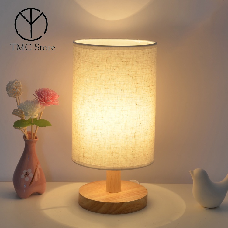 Đèn ngủ để bàn, đèn led điều chỉnh độ sáng T10 - TMC Store - Đế gỗ decor phòng sang trọng | BigBuy360 - bigbuy360.vn