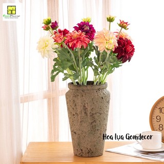 Hoa lụa thược dược giả (hàng loại 1) hoa thược dược cao su hoa lụa đẹp cao cấp