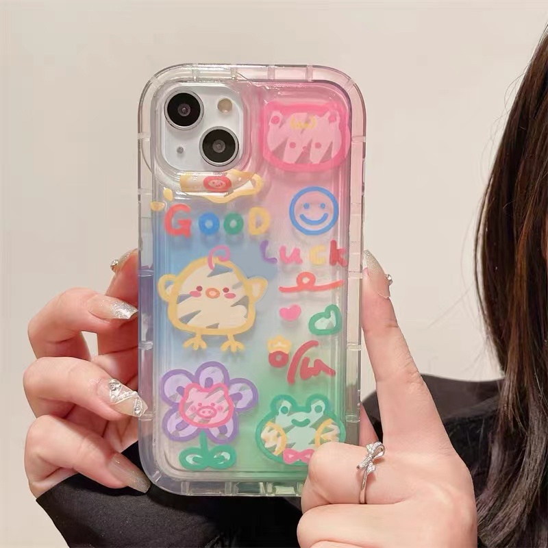 Ốp Điện Thoại Silicon Mềm Họa Tiết Dễ Thương Cho IPhone 11 12 13 14 Pro Max XR X 7 8 Plus XS Max 6 6S SE 2020