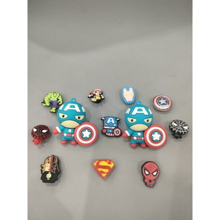 Set Charm Gắn Dép siêu nhân cap (2 charm to + 10 charm bé)