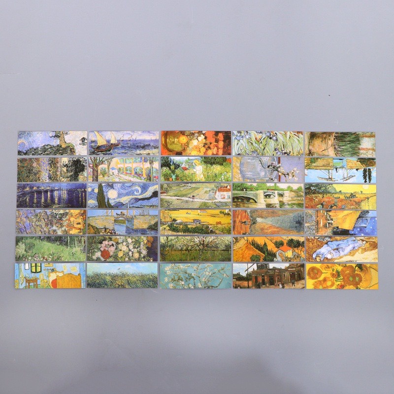 Bookmark thẻ đánh dấu sách tranh sơn dầu Van Gogh Miyazaki sáng tạo