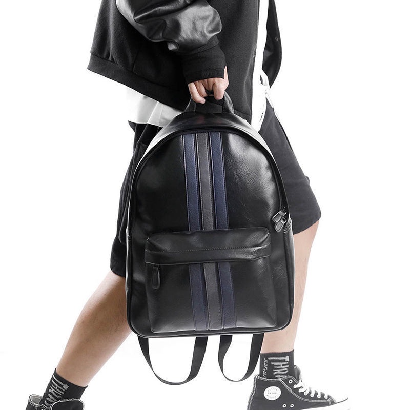 Balo da thời trang nam nữ da PU cao cấp chống thấm nước cặp đi học đi chơi ulzzang balo đựng laptop 15.6 inh - ZINLY