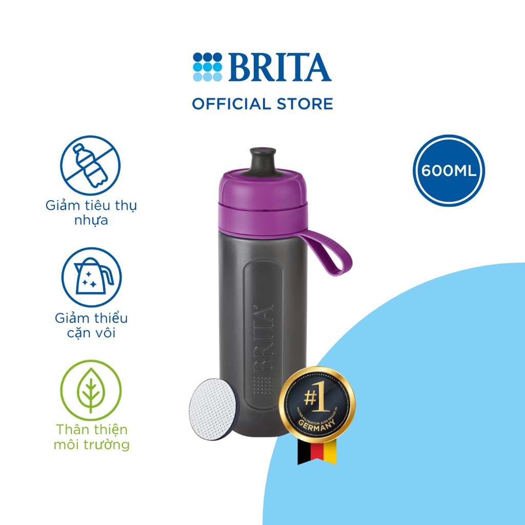 Bình lọc nước BRITA Active - 600ml (có sẵn 1 đĩa lọc Microdisc)