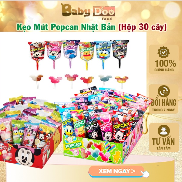 Kẹo mút hình chuột Mickey Pop Can ( lẻ 1 cây) siêu dễ thương, đồ ăn vặt Nhật Bản cho bé.