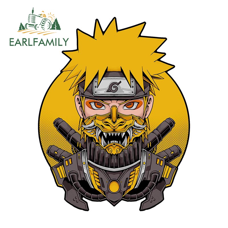 Miếng Dán Trang Trí Xe Hơi / Mô Tô / Laptop Họa Tiết Hoạt Hình Naruto 13Cmx10.1Cm Bằng Vinyl Chống Thấm Nước