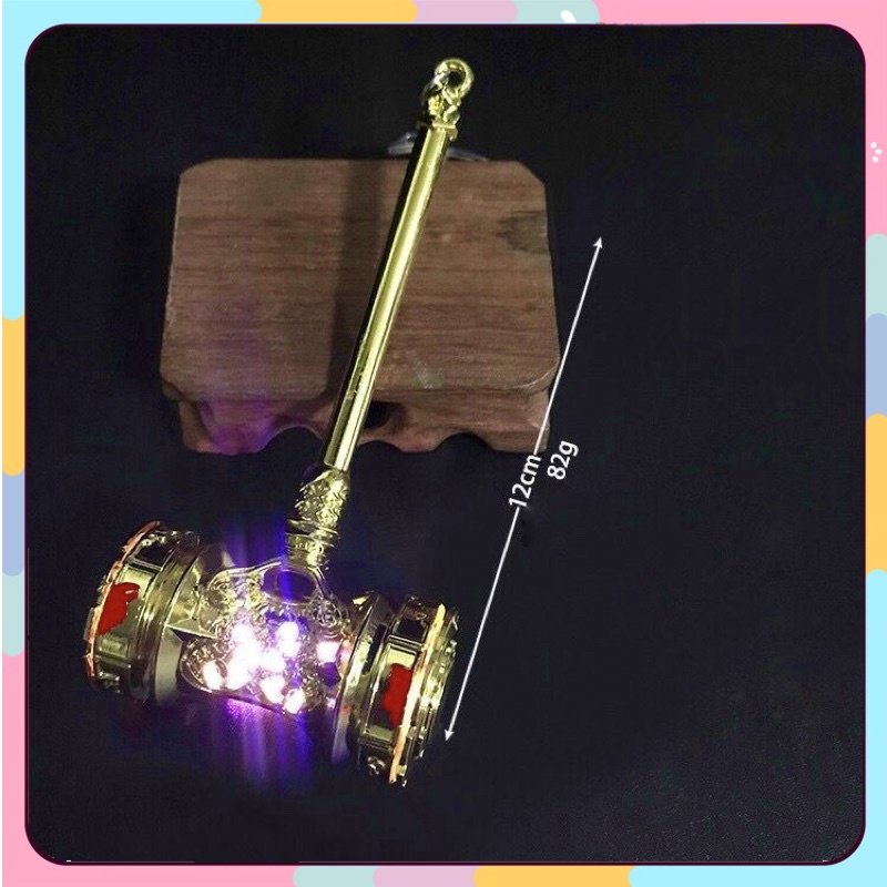 Mô hình Hạo Thiên Chuỳ có đèn LED nhấp nháy trong Đấu La Đại Lục Dài 12cm Kim Loại Mô hình trưng bày trang trí