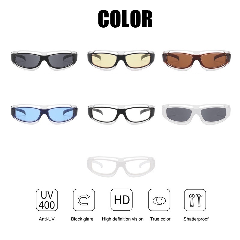 (KIQI-FASHION) COD Kính Chống Nắng Tia UV Y2K Phong Cách Thể Thao Thời Trang Cho Nam Và Nữ