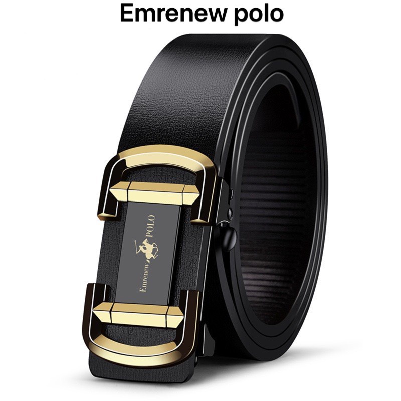 Thắt Lưng Nam Da Bò Cao Cấp Emrenew Polo 2 Lớp Full hộp Đựng Bảo Hành 12 Tháng
