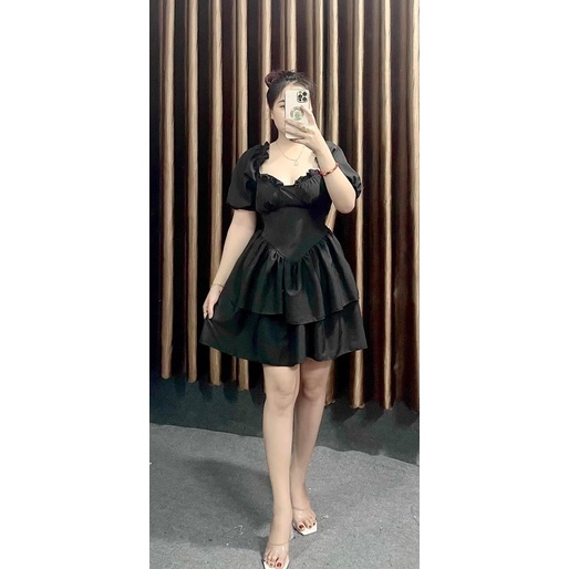 Đầm xoè 2 tầng