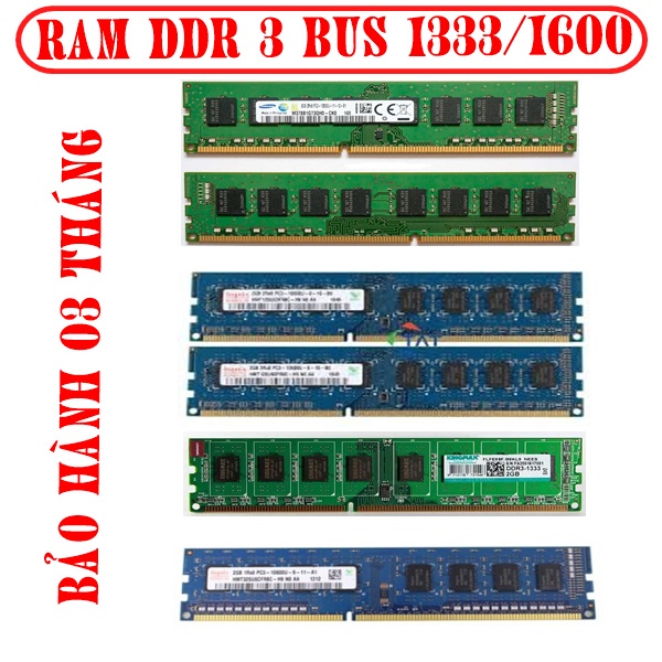 Ram máy tính 4GB | 8GB DDR3 bus 1333 | 1600 cho PC