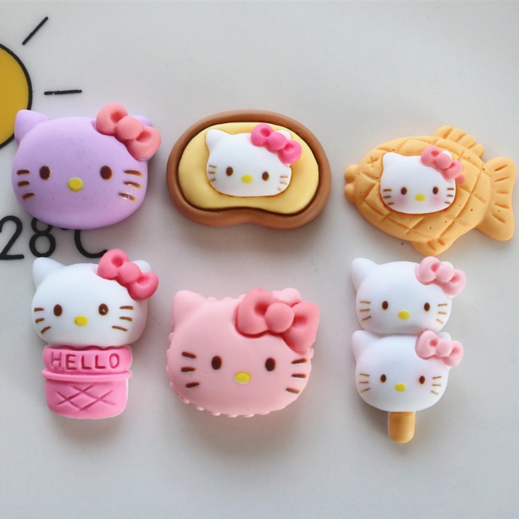 Sticker Cute Gắn Dép, Jibbitz, Hình Charm Hình Mèo Kitty Dễ Thương