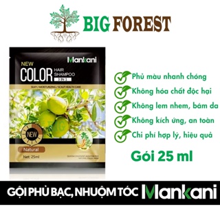 [ Gói lẻ ] Dầu gội phủ bạc thảo dược hữu cơ, nhuộm tóc Mankani [Chính Hãng]