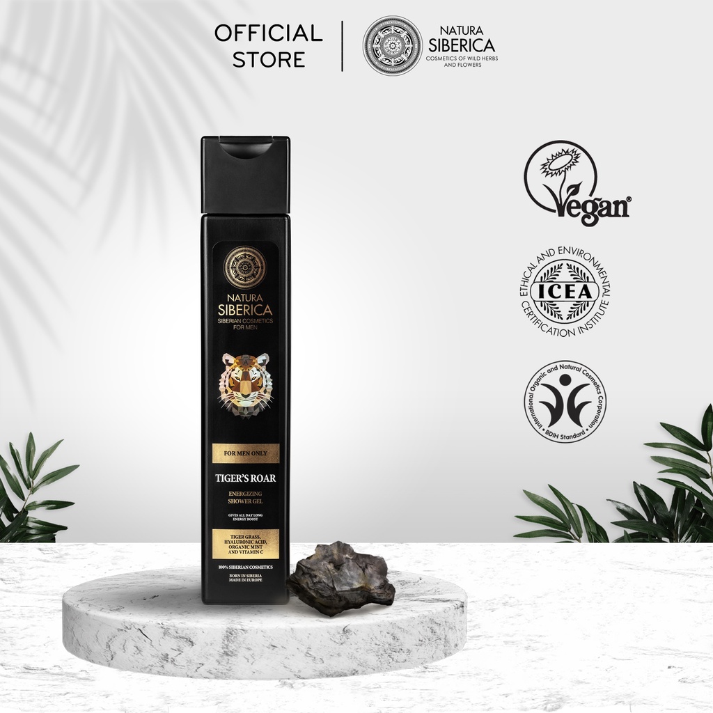 Gel Tắm Tăng Sức Sống Cho Da Natura Siberica Men "Tiger's Roar" 250ml