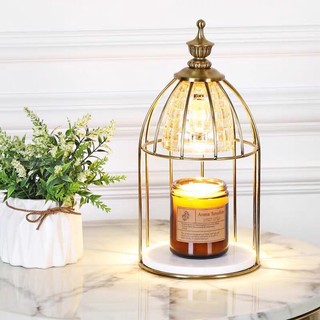 [ Có Hẹn Giờ + Chỉnh Sáng] Đèn Đốt Nến Thơm Hình Lồng Chim