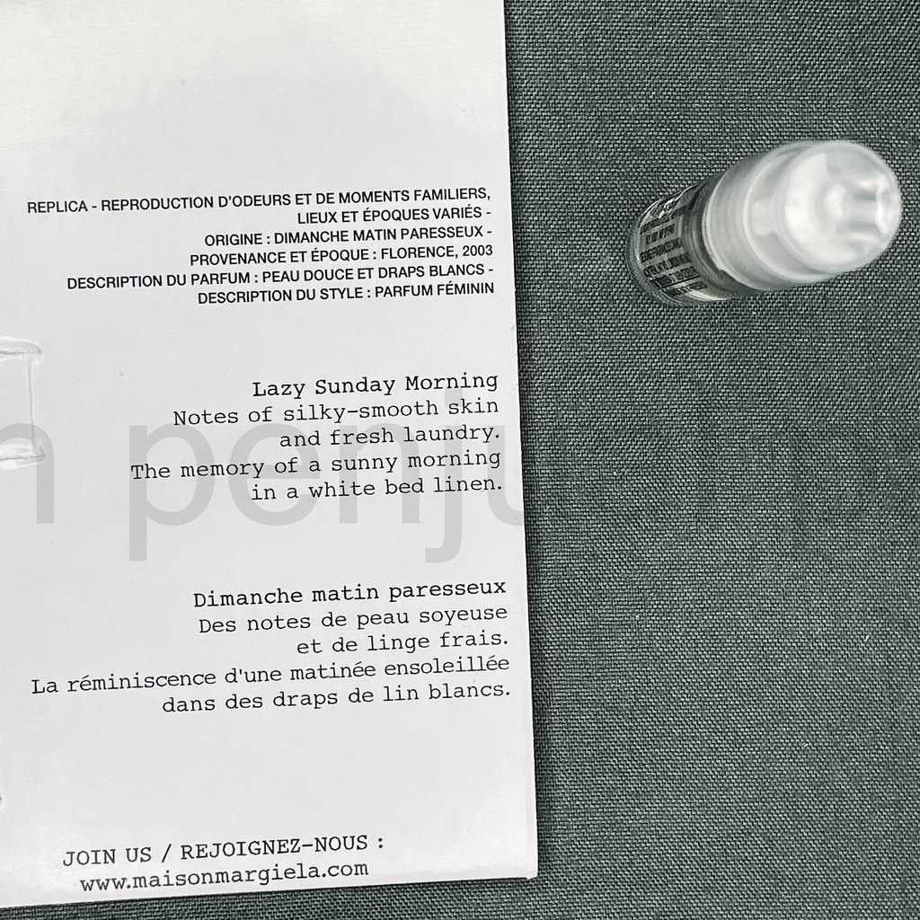 Chai nước hoa trung tính 1.5ml - Maison Margiela Lazy Sunday Morning