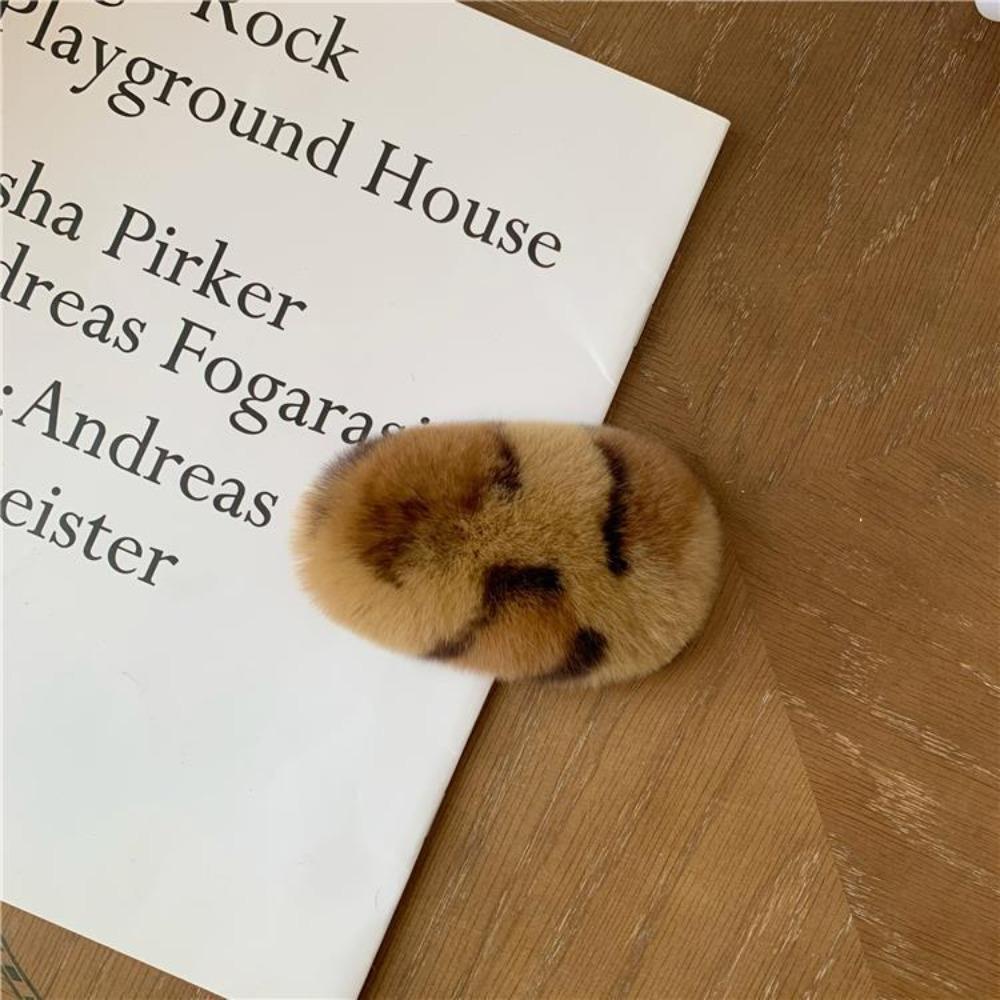 Kẹp Tóc Phối Lông Nhung Dễ Thương Xinh Xắn