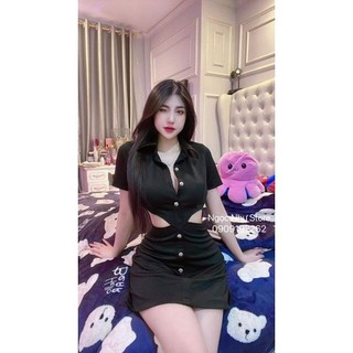 ĐẦM CỔ TRỤ CUT EO XỊN XÒ BIGSIZE