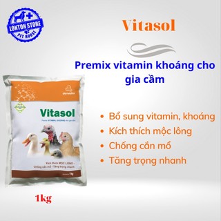 Vemedim VITASOL - Kích mọc lông, chống cắn mổ, giúp tăng trọng, gói 1kg
