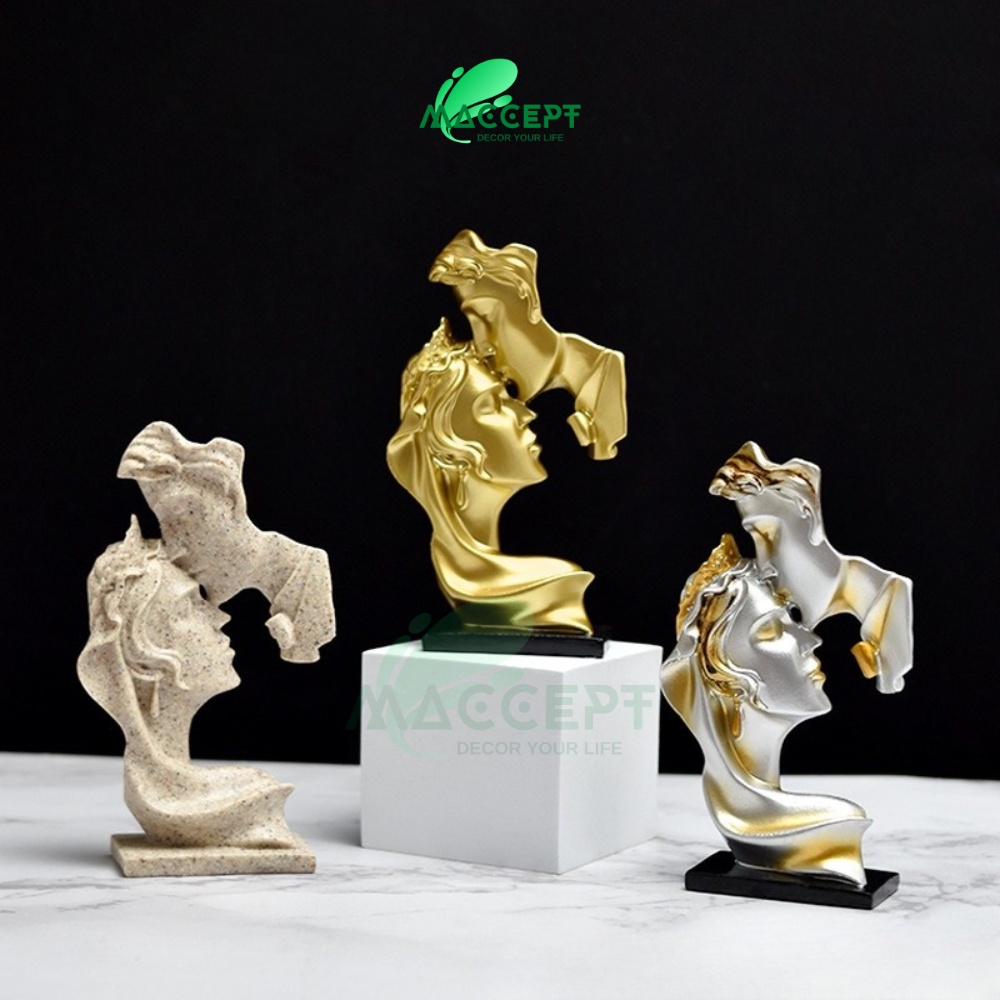 Tượng cặp đôi tình nhân decor phòng phong cách bắc âu