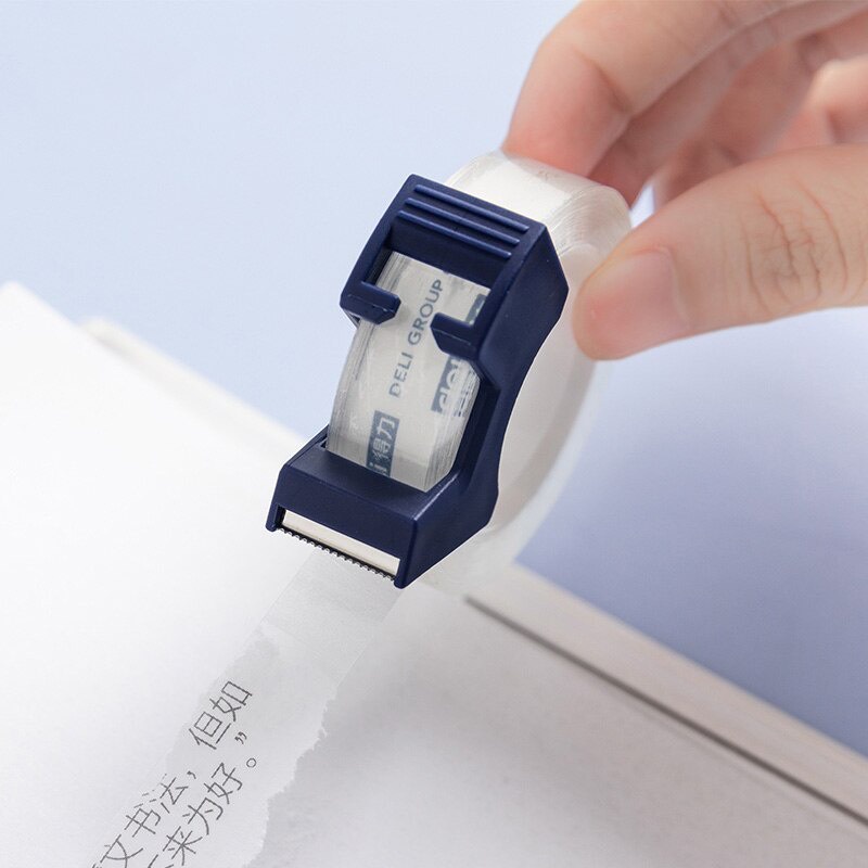 [BK03] Set 2 cuộn băng keo DELI kèm dụng cụ cắt