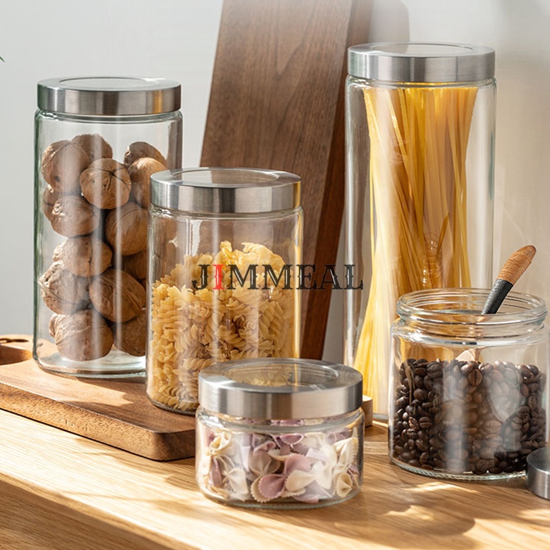 [Chính hãng] Lọ Thủy Tinh Nắp Vặn, Hũ Thủy Tinh Nắp Inox Vặn Xoáy Scybe Đựng Gia Vị, Thực Phẩm 500 900 1250 1600 2100ml