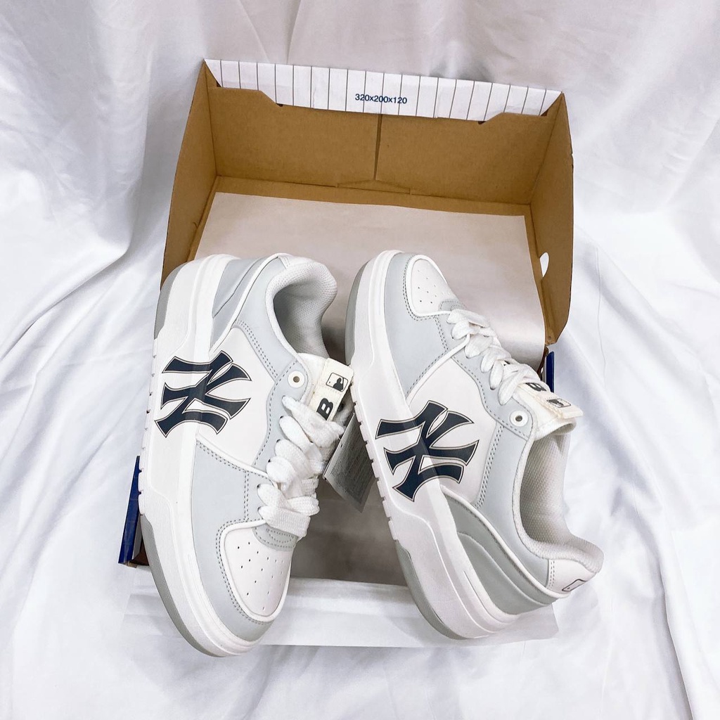 Giày thể thao sneaker Mlb liner xám ny đen bản cao cấp ảnh thật shop tự chụp+Freeship