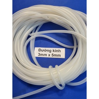 Ống silicon phi 3, kích thước 3x5 mm (đơn giá /1 mét)