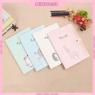Kẹp đựng tài liệu, giấy a4 5 ngăn/ 8 ngăn mẫu mới Enjoy life