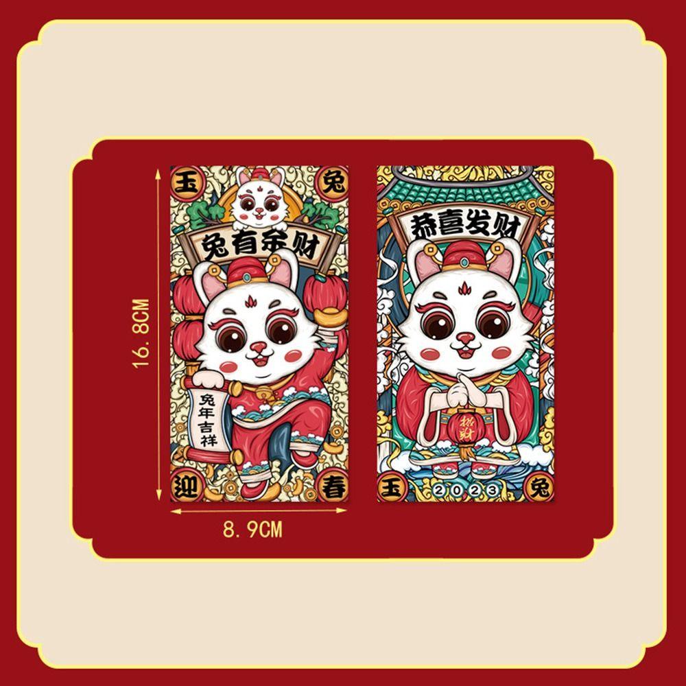 YOLA Set 12 Bao Lì Xì Đỏ Họa Tiết Hoạt Hình Dễ Thương