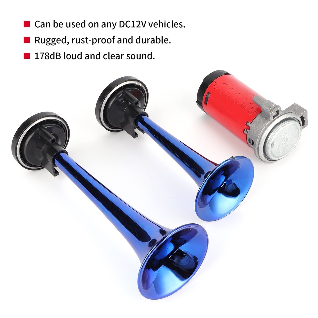 Kèn hơi 12V 178dB đôi âm thanh lớn với máy nén khí cho ô tô Xe thuyền Winter064