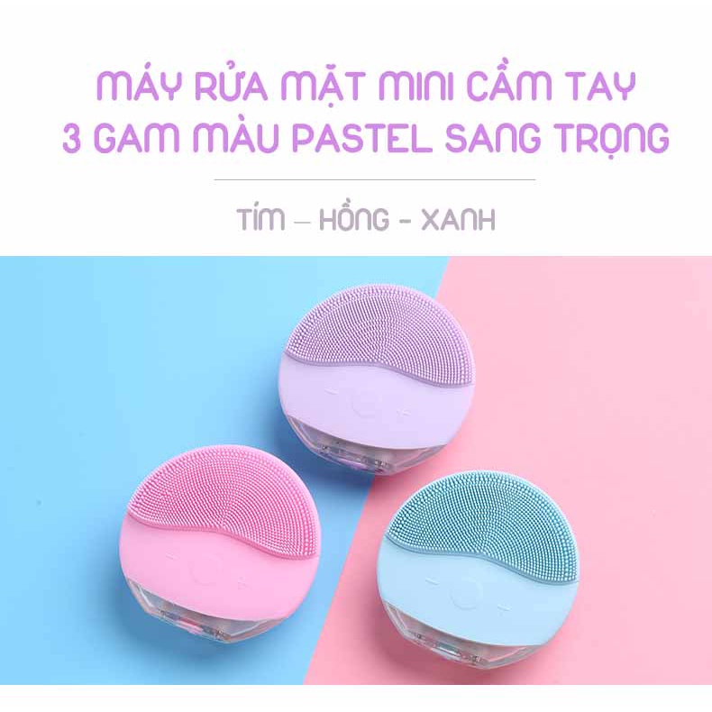 Máy rửa mặt - Massage Rung sóng siêu âm 12 Chế Độ Làm sạch sâu tẩy tế bào chết (BH 1 đổi 1)