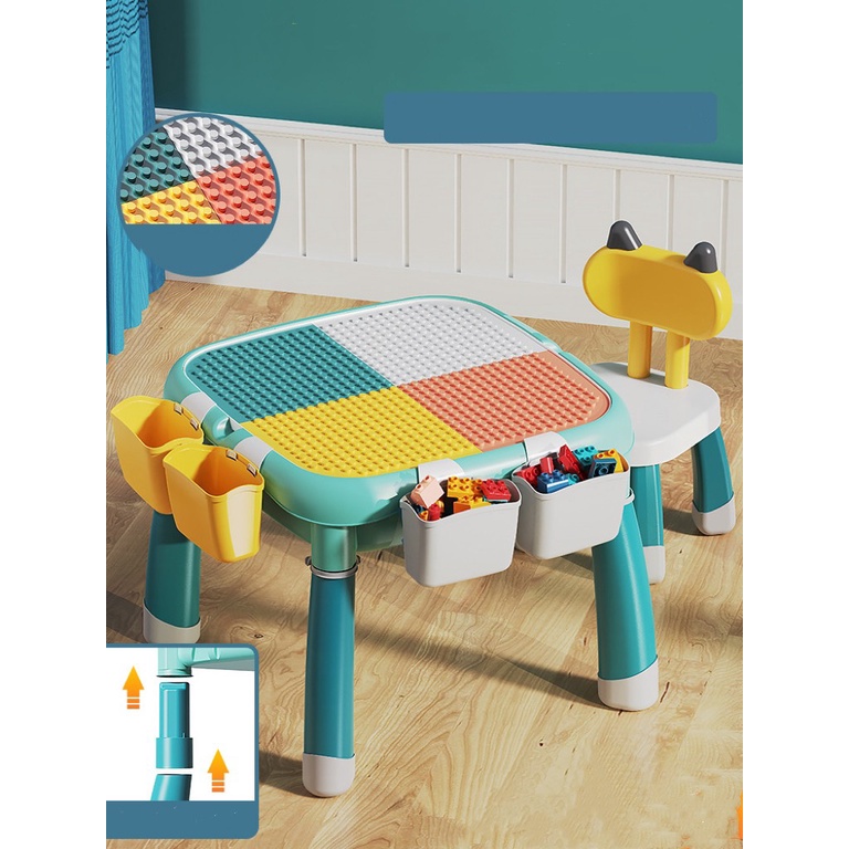 Bàn Lego Vuông 4 Màu Tặng Kèm Lego 100ct