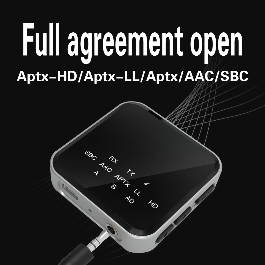 Bộ Thiết Bị Thu Phát Bluetooth 5.2 Aptx HD 2 Trong 1 Hifi Cho Xe Hơi