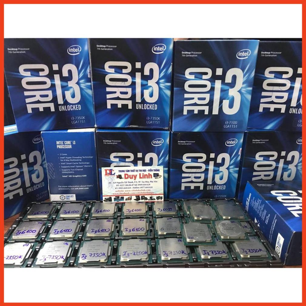 CPU intel core i3 6098P / i3 6100 / i3 7100/ i3 7350K socket 1151 tặng kèm keo tản nhiệt
