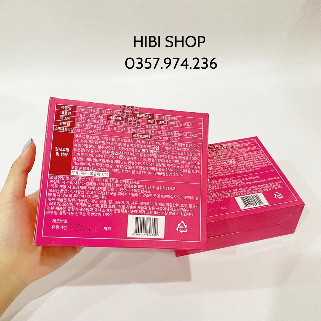 (CHÍNH HÃNG)  Collagen Lựu Đỏ nhụy hoa Nghệ Tây  Hàn Quốc 30 Gói Chính Hãng - Kẹo lựu Collagen | BigBuy360 - bigbuy360.vn