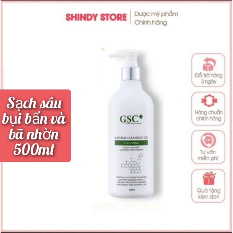 Sữa rửa mặt gel GSC 500ml chính hãng Hàn Quốc giúp làm sạch sâu, bã nhờn, cân bằng ph cho da