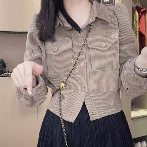 Áo Khoác Tay Dài Dáng Rộng Phong Cách Hàn Quốc Thời Trang Thu Đông Cho Nữ Mới