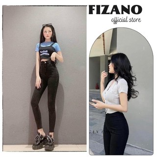 Quần tregging nữ cạp cao form ôm chất kaki dày dặn khuy cài ôm sát tôn dáng ZR full box fizano