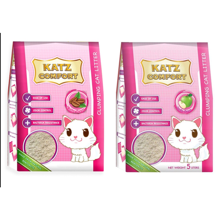 Cát vệ sinh mèo tự nhiên - Katz Comfort Cat Litter Scent 5L