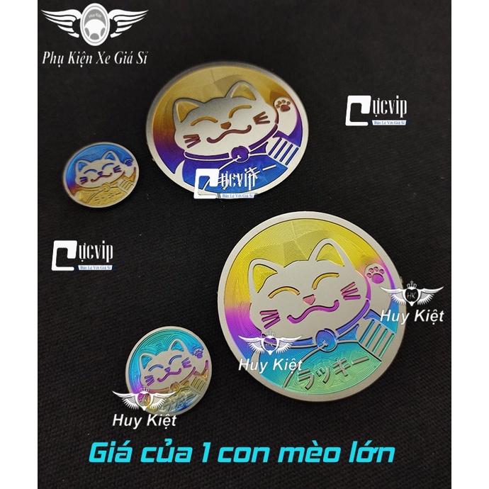 [Sale Khủng] Tem Logo Mèo Thần Tài Titan Size Lớn (6,5cm) Sẵn Keo Dán 3M (Giá 1 Cái) 5682