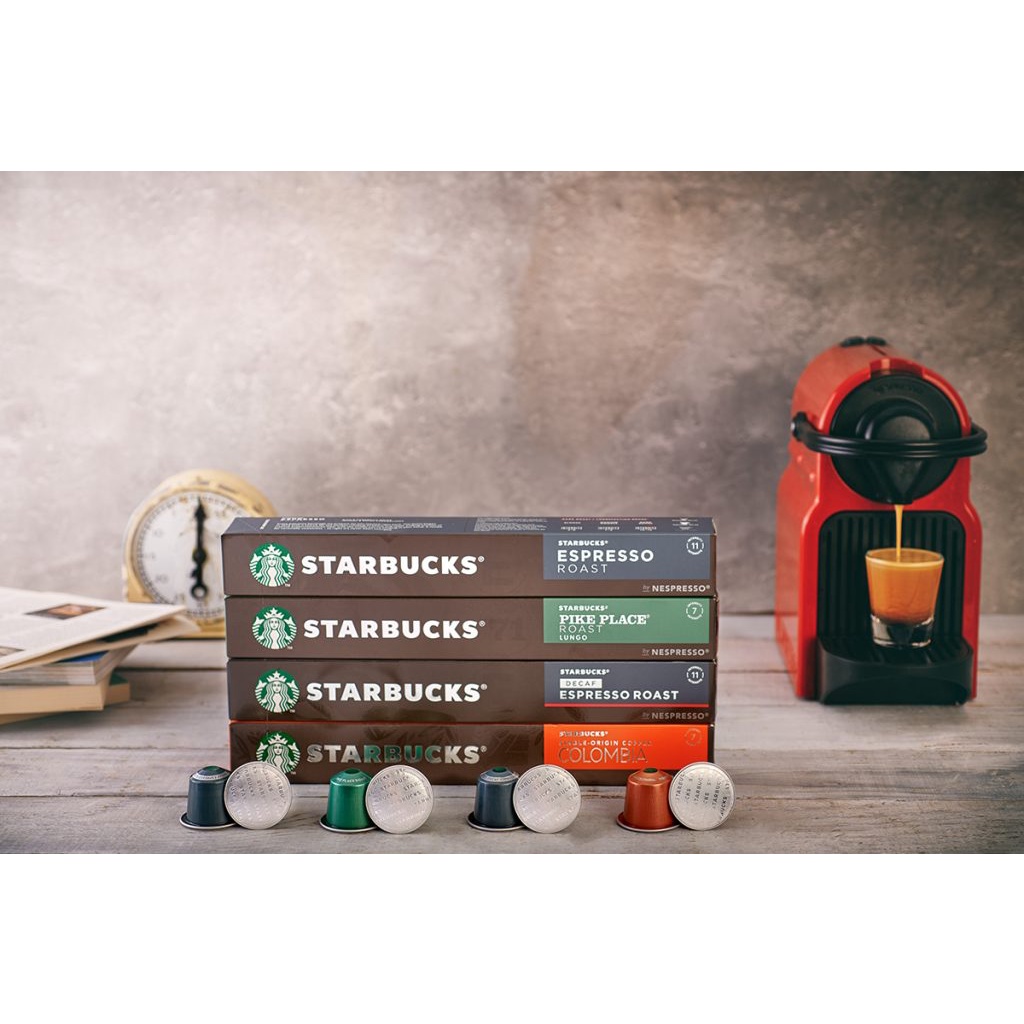 Combo MIX 4 thanh x10 capsules Starbucks by Nespresso DATE 03/2024-07/2024