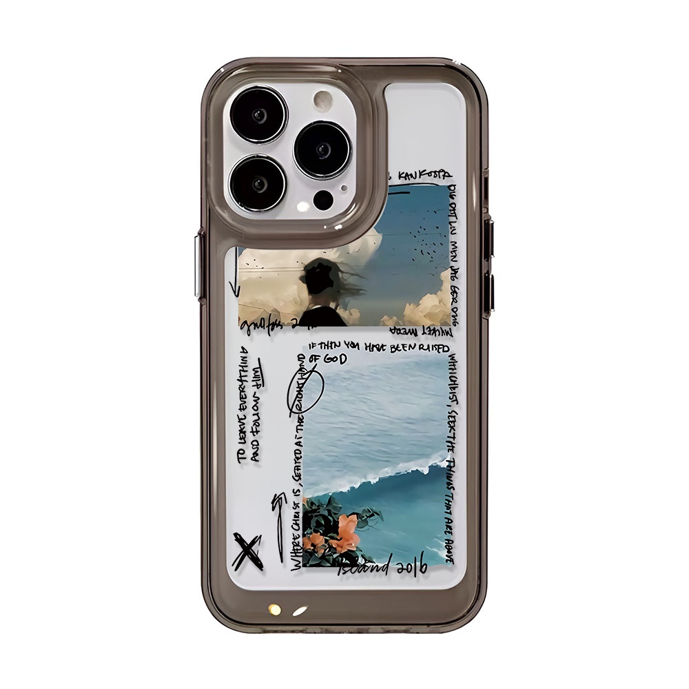 Ốp Điện Thoại Trong Suốt In Hình Đám Mây Cho iphone 14ProMax 13 11 12 7Plus X XR XS Max 8 7