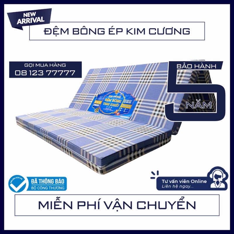 Đệm Bông Ép Kháng Khuẩn Kim Cương