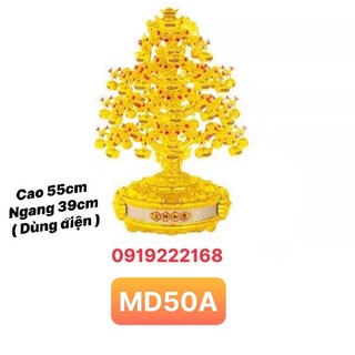 Cây vàng xoay đèn may mắn loại đại md50