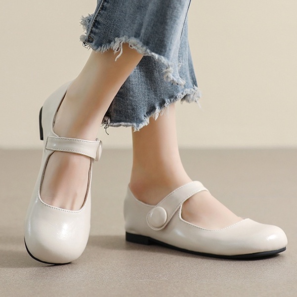 Giày Búp Bê Mũi Tròn Đế Mềm Êm Chân Thời Trang Phong Cách Nhật Bản Cho Nữ Size 34-42