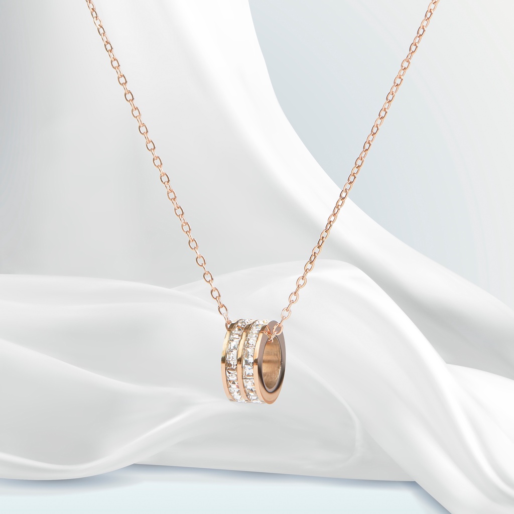 Dây chuyền CDE Eternity Dual Necklace Rose Gold CDE6034RG